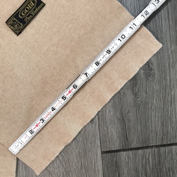 Gobi Cashmere Classic Knit Scarf Oatmeal/Khaki - Picture 6 of 9